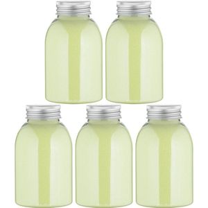 Scrubzout Fresh Ginger - 300 gram - Fles met aluminium dop - Set van 5 stuks - Hydraterende Lichaamsscrub