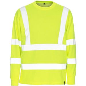 Mascot sweater Melita - fluorgeel - hi vis - ronde hals