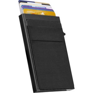 Pasjeshouder Uitschuifbaar - RFID Bescherming - Pasjeshouders voor Mannen en Vrouwen - Kaarthouder Pasjes - Creditcardhouder (zwart)