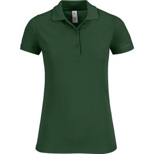 Polo Dames M B&C Kraag met knopen Korte mouw Bottle Green 100% Katoen