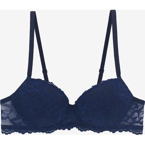 Viuma Dames Donkerblauw V620161 Milan Cup Beugel Push-Up /Gevulde Kanten Comfortabele Beha