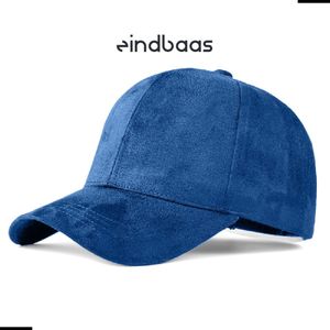 Legend Cap Basic - eindbaas - Suede pet - Blue - Luxe blauwe suede pet