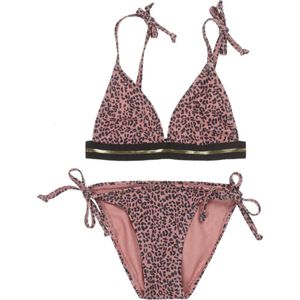 DJ Dutchjeans - Meisjes - Bikini - Panterprint - Pink - Gold - Maat 92/98