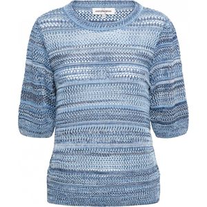 &Co Woman - Babette - Trui - BL-light blue - Fancy Brei Kwaliteit