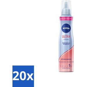 NIVEA - Stylingschuim - Ultra Sterk - Betrouwbaar Volume - 48 Uur Flexibele Fixatie - 150 ml - Bulkverpakking - 20 stuks