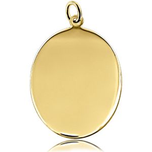 Juwelier Zwartevalk 14 karaat gouden plaat hanger - 14.101.169