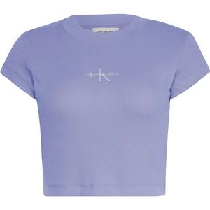 Calvin Klein Jeans Paars T-Shirt Met Logo