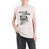 Replay - W3409A.000.2660 - Mouwloos T-shirt - Wit - Dameskleding