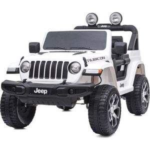 Jeep Wrangler Rubicon Wit | 12V Kinderauto