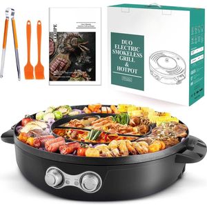 Equivera Hotpot - Hotpot Pan - Chinese Fondue - Chinese Hotpot - Hot Pot Pan Chinees