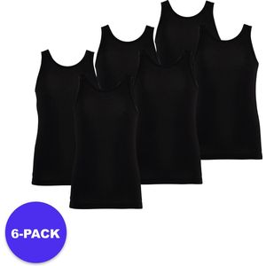 Apollo (Sports) - Bamboe kinderhemd - Ronde Hals - Zwart - Maat 110/116 - 6-Pack - Voordeelpakket