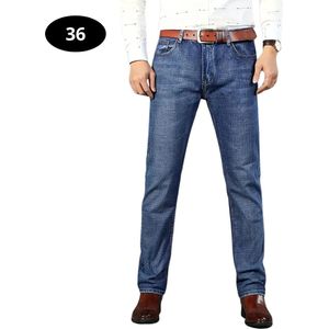Livano Lange Broek Heren - Spijkerbroek - Broeken - Spijker - Pants - Jeans - Trouser - Stretch - Straight Leg - Denim - Rood - Maat L