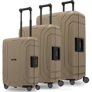 REDOLZ - Essentials Kofferset - Rood - Harde Trolley - 3-Delig