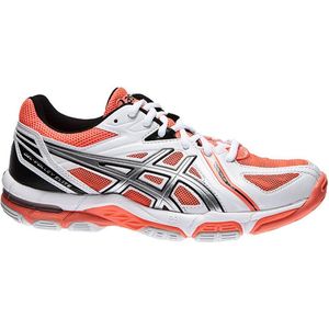 Asics Gel-Volley Elite 3 Indoorschoenen dames Sportschoenen - Maat 37 - Vrouwen - wit/oranje/zwart/grijs