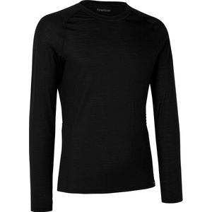 GripGrab - Merino Blend Thermal Lange Mouw Herfst Winter Fiets Ondershirt Thermoshirt met Merinowol - Zwart - Heren - Maat XL