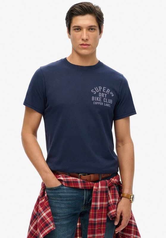 Superdry Copper Label Chest Graphic T-shirt Met Korte Mouwen Blauw S Man