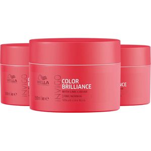 Wella Invigo Color Brilliance Mask Gekleurd & Fijn Haar 150ML - 3 Stuks - Voordeelverpakking