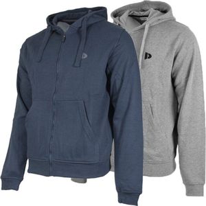 2 Pack Donnay sweater met capuchon - Sporttrui - Heren - Maat XXL - Silver-marl&Navy (256)