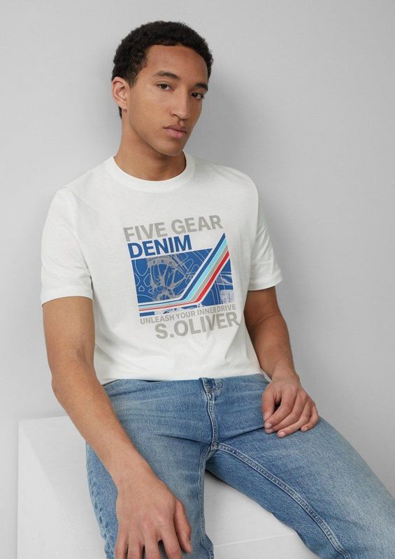 T-shirt - Katoen - Kortemouwen - Print Voorzijde