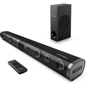 Ultima 190W - 2.1 Tv Soundbar - Home - Theater - Geluidssysteem - Bluetooth - Speakers - Soundbar - Subwoofer - Ondersteuning - Optische - Aux - HDMI - Speaker - Zwart