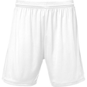 Masita | Sportbroek Heren & Dames - Short Bogota - Sportbroek met binnenbroek - Voetbalbroek 100% polyester Duurzaam - Vochtregulerend - WHITE - 116