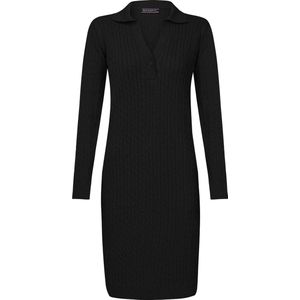 Felix Hardy - Gebreide Jurk - Zwart - 100% Katoen