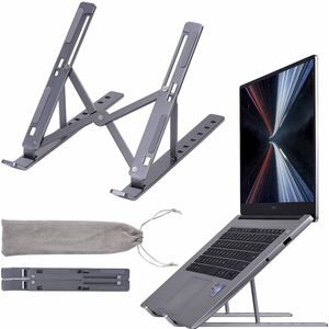 IGOODS - Office Laptop Standaard Verstelbaar - Ergonomisch - Aluminium-Tablet Steun Opvouwbare Stand - Grijs