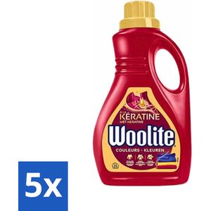 Woolite Wasmiddel Color met Keratine 25 wasbeurten 1,5 liter - Bulkverpakking - 5 stuks