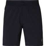 Skechers Movement 7 heren short. Gemaakt van 88% Polyester en 12% Spandex. Vochtafvoerende, kreukbestendige lichtgewicht stof met antistatische afwerking voor de hele dag comfort. - Zwart - Maat M