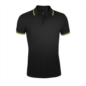 SOL'S Men´s Polo Shirt Pasadena L591 - Black/Lime - 3XL