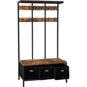 DD Halmeubel met Kapstok - Halmeubel - Garderobekast met Kapstok - 100cm x 37xm 182cm