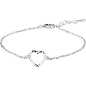 Yep! Armband Hart 1,3 mm 13 + 3 cm - Zilver