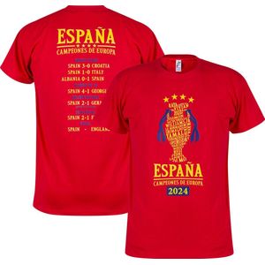 Spanje Campeones de Europa 2024 Road To Victory T-Shirt - Rood - Kinderen - 92