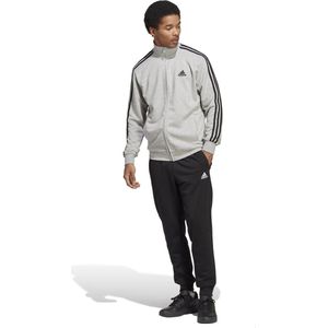 Adidas trainingspak 3 stripes terry track - Maat S grijs/zwart