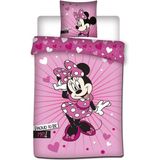 Disney Minnie Mouse Proud - Dekbedovertrek - Eenpersoons - 140 x 200 cm - Roze