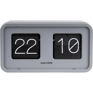 Karlsson - Flip clock Bold - Tafelklok - Plastic - 7,5x14,5x26,5cm - Grijs