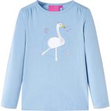 vidaXL - Kindershirt - met - lange - mouwen - 104 - lichtblauw