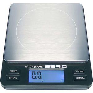 Weegschaal - Personenweegschaal Digitale laboratoriumweegschaal TP-2000 x 01 - precisieweegschaal met 01 g nauwkeurige resolutie - tot 2000 g / 2 kg weegbereik - zwart kleur