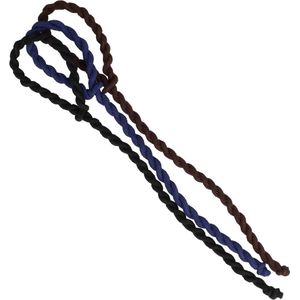 Haarsoires Haarelastieken basic - Hair Tie koord - Zwart bruin blauw - Set van 3 - Eenvoudige Haar Elastieken voor Dagelijks Gebruik