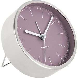 Alarm clock Minimal dark purple, nickel case
