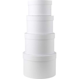 Ronde cadeaudozen set van 4 - Decoratieve opbergdozen met deksel