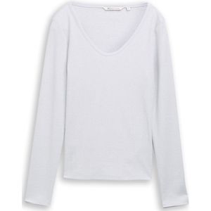 Tom Tailor Denim Slim fit shirt met lange mouwen en glittereffect