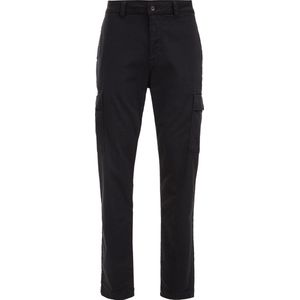 WE Fashion Tapered Fit Cargo Broek Black Uni