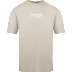 Patrón Wear - T-shirt - Oversized Brand T-shirt Beige/White - Maat L