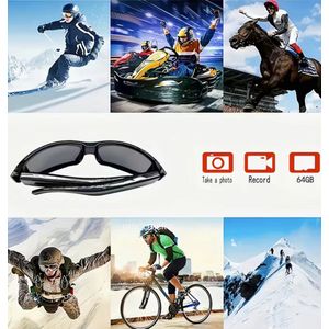 Zonnebril met Ingebouwde Camera – Handsfree Video & Foto – Compact & Discreet – Full HD 1080P Videobril – Handsfree Opnemen – Sport & Outdoor – Inclusief 64GB Geheugenkaart | House of Discovery