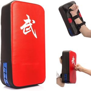 Robuuste PU-Lederen Stootkussen - Meerlaagse Schokdemping Voor Effectieve Bescherming - Verstelbare Armband & Polsbeugel - Ideaal Voor Kickboksen, Muay Thai, Karate, UFC MMA - 40cm20cm10cm