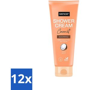 Sence - Coconut - Douchecrème - Verzorgend - 200 ml - Voordeelverpakking - 12 stuks
