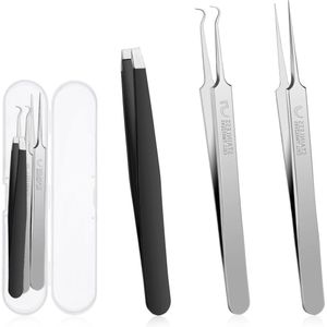 ByShane - Pincetset voor mee-eters en puistjes verwijderen - Roestvrij staal - Ingegroeide haren - Acne behandeling