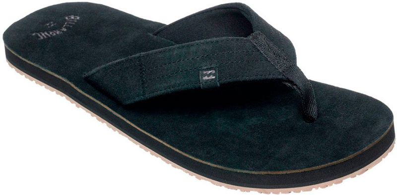 Billabong - Seaway Slippers - Zwart - Leer - Voetbed met Ondersteuning