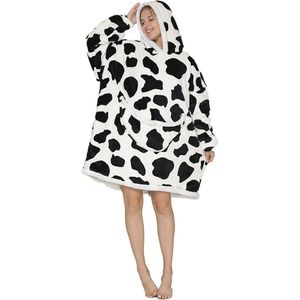 Oversized Deken Hoodie - Draagbaar Sweater voor Vrouwen en Mannen, Sherpa Fleece Capuchontruien met Zak, XL/4XL